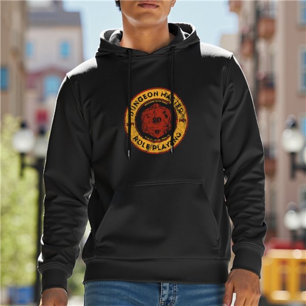 Dungeon Master Role Playing Hoodie With D20 Graphic