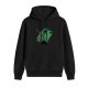 Black hoodie with One Piece Roronoa Zoro graphic print