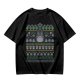 Olive T-Shirt With Totoro Ugly Christmas Sweater Style Print