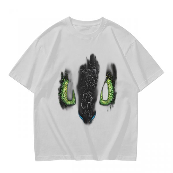 Olive Green T-Shirt With Dark Monster Face Graphic Print