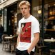 Olive t-shirt with vintage Dimitrescu red wine graphic print