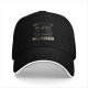 Black baseball cap with 'First Three Murder' and graduation penguins graphic