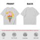 Olive T-Shirt With Melting Ice Cream Ghost Graphic Design