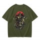Olive T-Shirt With Dark Fantasy Villain Character Art Print