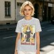 Olive T-shirt with Nunchuck Nun Action Graphic Print