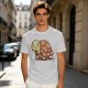 Olive Green T-Shirt With Cute Cartoon Turtle Graphic