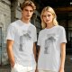 Olive Green Oversized T-Shirt With Abstract Graphic Print