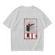 Olive Graphic T-Shirt With Cake Slice And 'LIE' Print