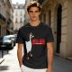 Olive T-Shirt With Metal Goose Solid Parody Graphic Print