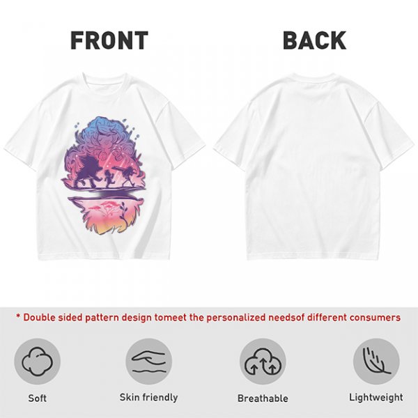 Olive T-Shirt With Fantasy Silhouette Group Art Print
