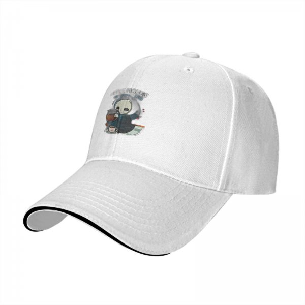 Black Baseball Cap With Cute Grim Reaper Coffee Graphic
