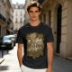 Olive T-Shirt with Fantasy Character Group Graphic Print