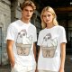 Olive T-Shirt With Cute Chicken In Pi Pot Graphic