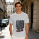 Olive T-Shirt With Dark Fantasy Villain And Hero Group Print
