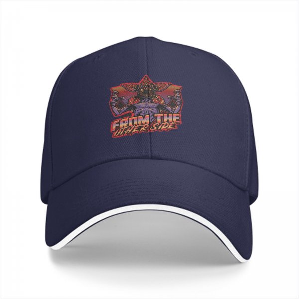 Black baseball cap with Stranger Things Demogorgon 'From The Other Side' print