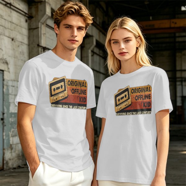 Original Offline Kid Cassette Retro Graphic T-Shirt
