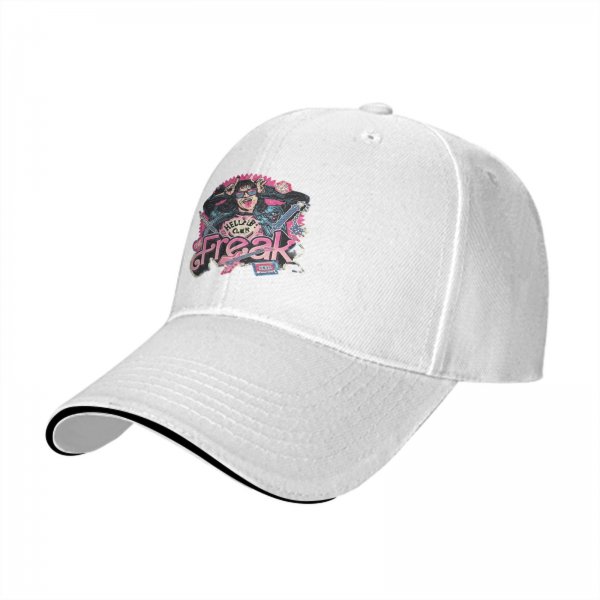 Black baseball cap with Hellfire Club The Freak graphic print
