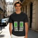 Olive T-shirt with pixel art retro computer characters print