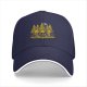 Black Baseball Cap with Halloween Forest Cat Trick-or-Treat Art