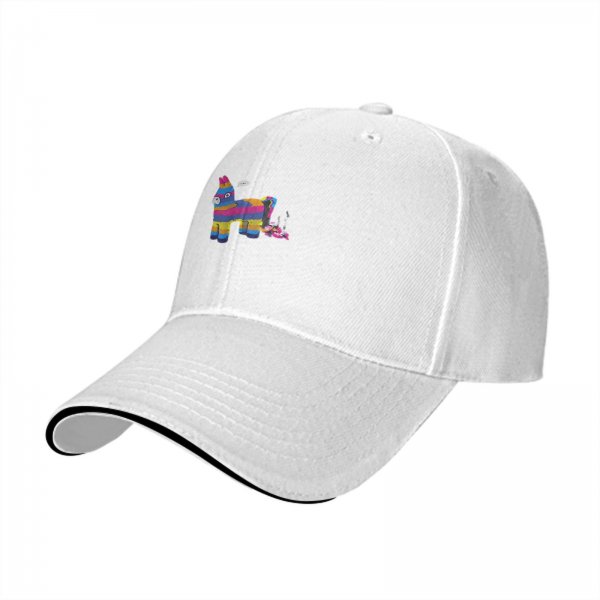 Black baseball cap with rainbow piñata donkey graphic