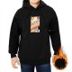 Black Hoodie With Retro Adulthood Graphic Print