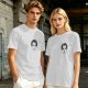 Oversized Olive T-Shirt With Wednesday Addams Portrait Print