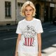 Olive T-Shirt With Cute Kitten Popcorn Bucket Graphic