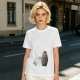 Olive Green T-Shirt With Chibi Bearded Man In Suit Graphic