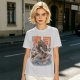 Olive T-shirt with Sushi Dragon Wave Graphic Print