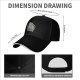 Black baseball cap with stressed skeleton graphic and crisis quote