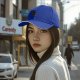 Black Baseball Cap With Grumpy Black Cat Graphic Design