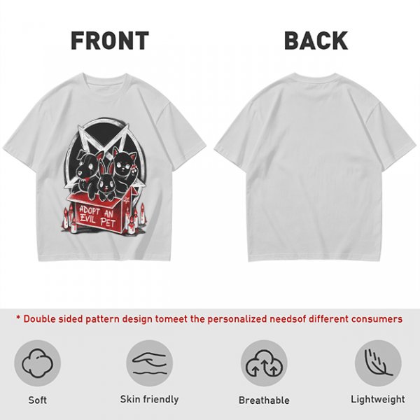 Adopt An Evil Pet T-Shirt With Pentagram And Spooky Animal Art