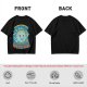 Olive t-shirt with cartoon earth 'friendly reminder' print
