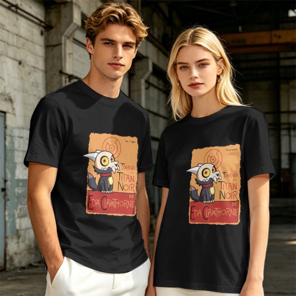 Olive Green T-Shirt with King from The Owl House Titan Noir Print
