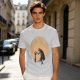 Olive T-Shirt With Moonlit Cowboy Silhouette Graphic
