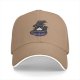 Black baseball cap with witch cat coffee cup 'I need coffee to focus' print