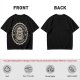Olive T-shirt with 'Cause of Death No Kisses' Skeleton Graphic