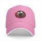 Black baseball cap with devil cat 'Purr Evil' graphic print