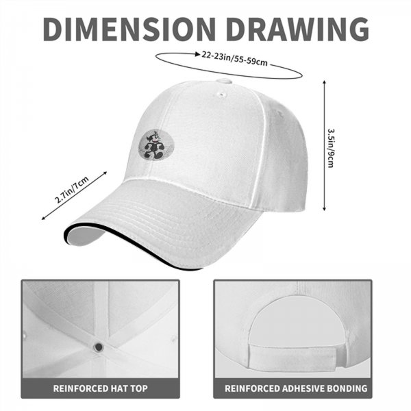 Black baseball cap with vintage cartoon character graphic