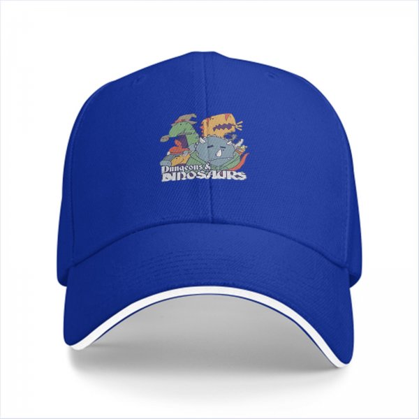 Black baseball cap with Dungeons & Dinosaurs graphic print