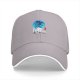 Black Baseball Cap With Anime Girl Blue Circle Art Print