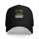 Black baseball cap with funny admitting wrong cat graphic