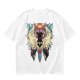 Olive Green T-Shirt With Fantasy Forest Spirit Graphic Print