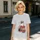 Olive graphic tee with a white cat on a stool and the text I do whatever I want