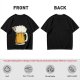 Olive Green T-Shirt With Funny Sheep Beer Mug Graphic
