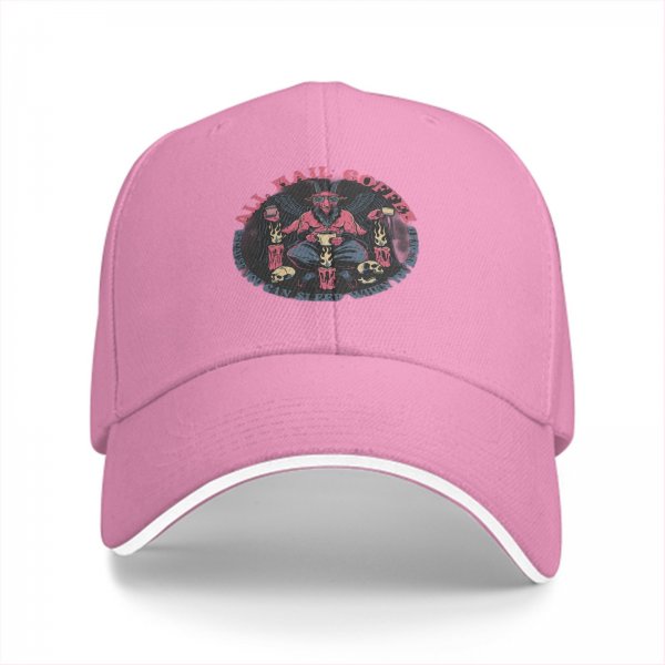 All Hail Coffee Demon Graphic Black Baseball Cap