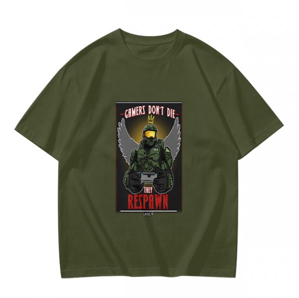 Gamers Don't Die They Respawn Graphic T-Shirt
