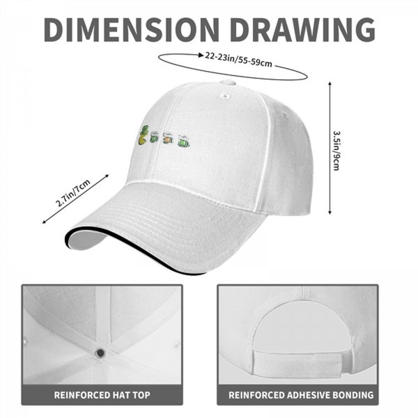 St Patricks Day Leprechaun Pac-Man Beer Eating Baseball Cap