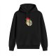 Black Hoodie With Christmas Doge Graphic Print