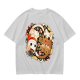 Olive Green T-Shirt With Christmas Cat Gingerbread Candy Print